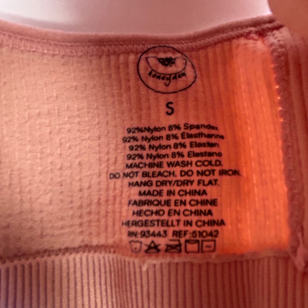 Honeydew‎ Intimates Ribbed Racerback Sports Bra Pink Size S - Picture 2 of 4